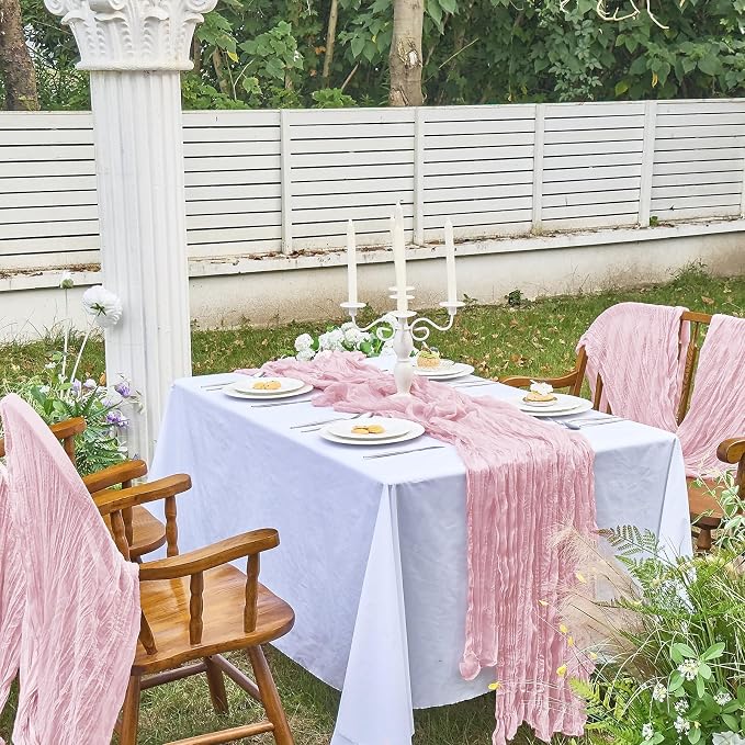 IVAPUPU Pink Table Runner 120 Inches - Image 7