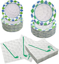 180Pcs Golf Party Supplies Paper Plates and Napkins Serve 60 | Disposable by Hpscdyo
