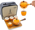 LURRIER Porcelain Chinese Gongfu Tea Set, Portable Teapot Set by LURRIERUS