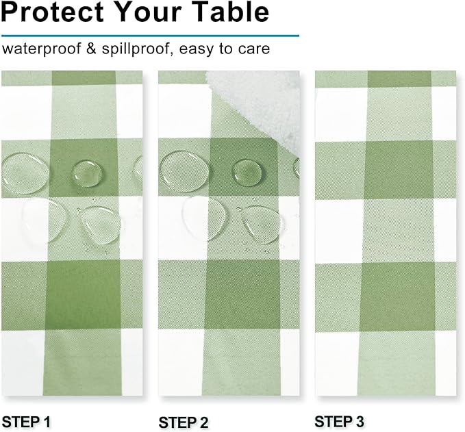 54 x 108 Inch Checkered Tablecloth Rectangle - Image 3