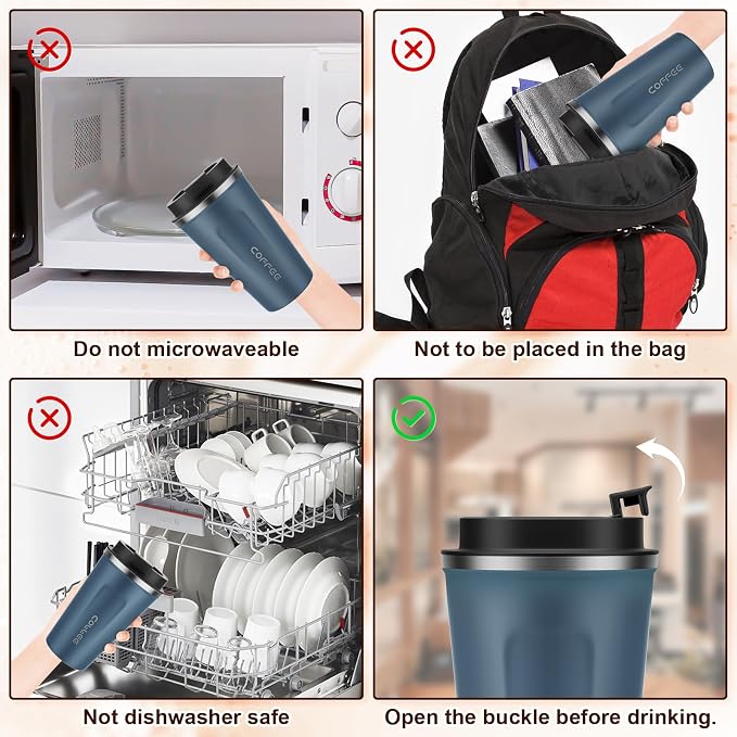 MOMSIV 17oz Travel Coffee Mug, Insulated Coffee Cup - Image 6