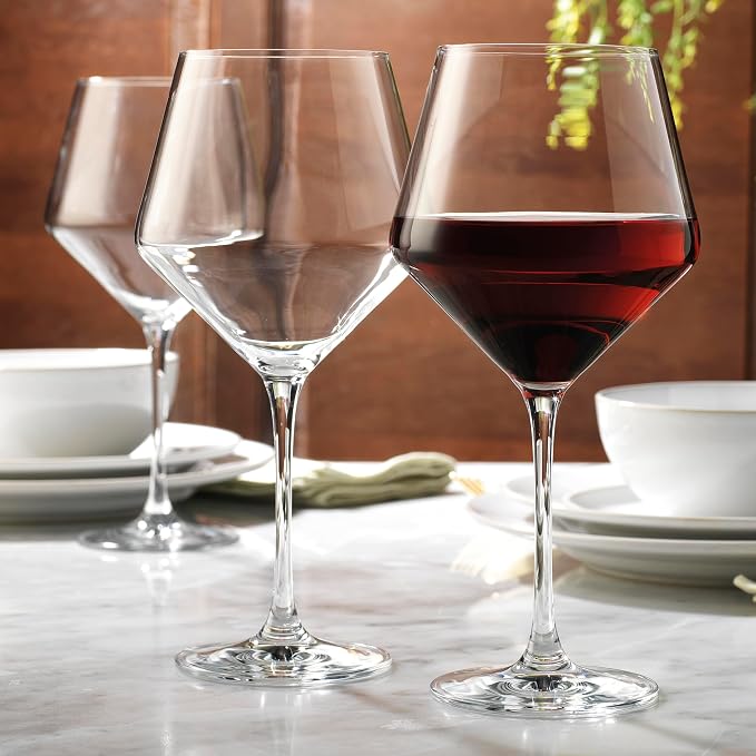 Glaver's Wine Glasses, Lead-Free Premium Crystal Clear Glass, Hand Blown - Image 2