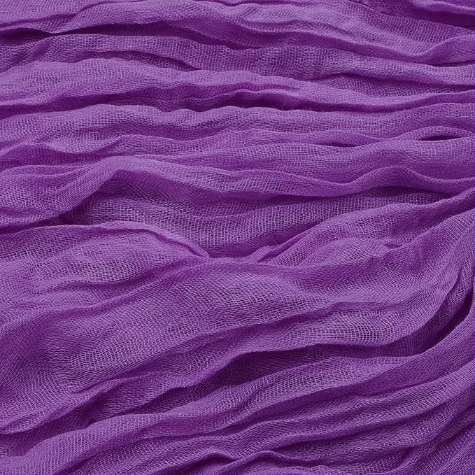 6 Pack Purple Cheesecloth Table Runner 35 x 120 Inch | Boho Gauze Fabric - Image 5