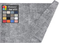 Homaxy Faux Leather Heat Resistant Placemats for Dining Table Set of 8, Waterproof Wipeable Washable PU Table Mats, Easy to Clean Anti-Slip Place Mats, 11.8" x 17", Black & White