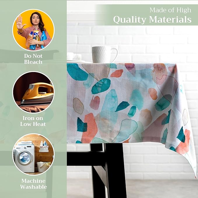Maison d' Hermine Table Cloth Rectangle Table 100% Cotton 54 x 72 Inches Tablecloth Reusable Decorative for Dining Room Farmhouse Home Valentines Day Decorations Spring Summer - Summer Picnic