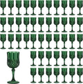 7OZ Plastic Wine Glasses, Reusable Vintage Goblets Unbreakable Drinking Glasses by Unknown