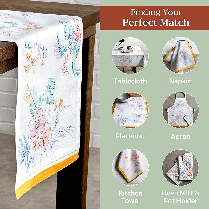 Maison d' Hermine Table Runner 100% Cotton 14.50" x 72" | Table Runners 72 - Image 6