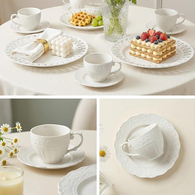 6 oz White Cappuccino Mug - Image 7