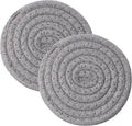 Round Drink Coasters Cotton Woven Absorbent Bar Coasters Housewarming Gift by PPhtony