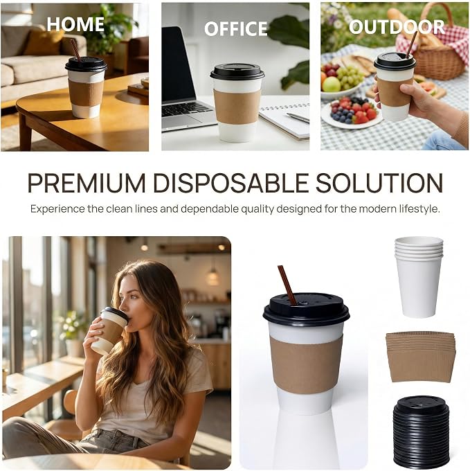 12oz Disposable Coffee Cups - Image 3