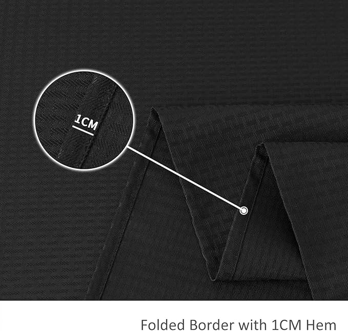 maxmill Rectangle Tablecloth Weaved Pattern Waterproof Spillproof Wrinkle Free Table Cloth, Kitchen Dining Tabletop Decoration, Fabric Table Cover for Holiday Parties, 52 x 108 Inch, Black
