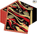 Hibachi Birthday Party Decorations, 50 Sheets Hibachi Party Napkins Disposable Supplies, Asian Japanese Style Paper Napkins Tableware Decor for Birthday Baby Shower (Size 6.5 Inch)