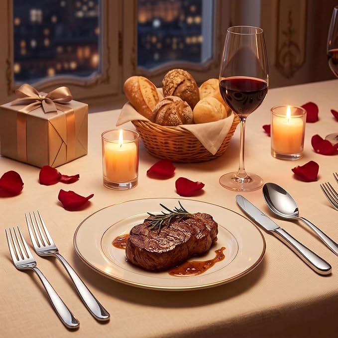 LIANYU 40-Piece Heavy Duty Silverware Set - Image 2