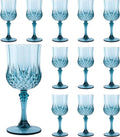 12Pack Plastic Wine Glasses, 7oz Vintage Goblets by LEYIQU