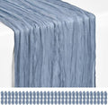 Showgeous 30 Pack Dusty Blue Cheesecloth Table Runner, 17 x 108 Inches | Boho by Showgeous