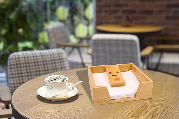 HTB Napkin Holder for Table, Napkin Organizer for Kitchen, Paper Napkin Holder Flat Napkin Basket