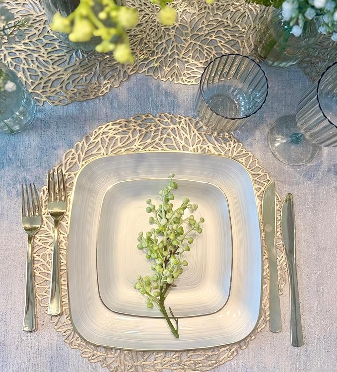" OCCASIONS " 150 Piece set-Wedding Plastic Plates & cutlery -Disposable - Image 9
