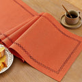 Orange Burlap Table Runner, Fall Table Runners 60 inches Long | Double Layer by Aoztio