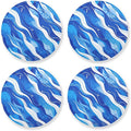 Baseball Blue Stripe Absorbent Coaster by KLL