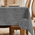 BALCONY & FALCON Rectangle Tablecloth Washable Wrinkle Resistant and Water Proof Table Cloth Decorative Linen Fabric Tablecloths for Dining Parties Kitchen Wedding and Outdoor Use (Gray, 55x70)