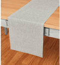 Solino Home Linen Table Runner 72 Inches Long - Athena, 100% Pure Linen Oyster Grey 14 x 72 Inch Table Runner for Dining, Spring, Easter