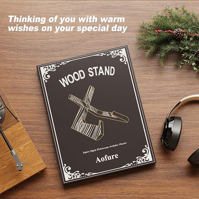 2Pack Large Bowl Stands for Display 12 Inch Heavy Duty, Extra Wide Wooden Plate - Image 8