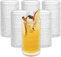 15 Oz Hobnail Drinking Glasses Set of 6 - Clear Multipurpose Glassware Sets, Decorative & Stylish Glasses Drinking Set for Bar, Kitchen, Cocktail Glassware, Garden - Home, Dining, & Kitchen