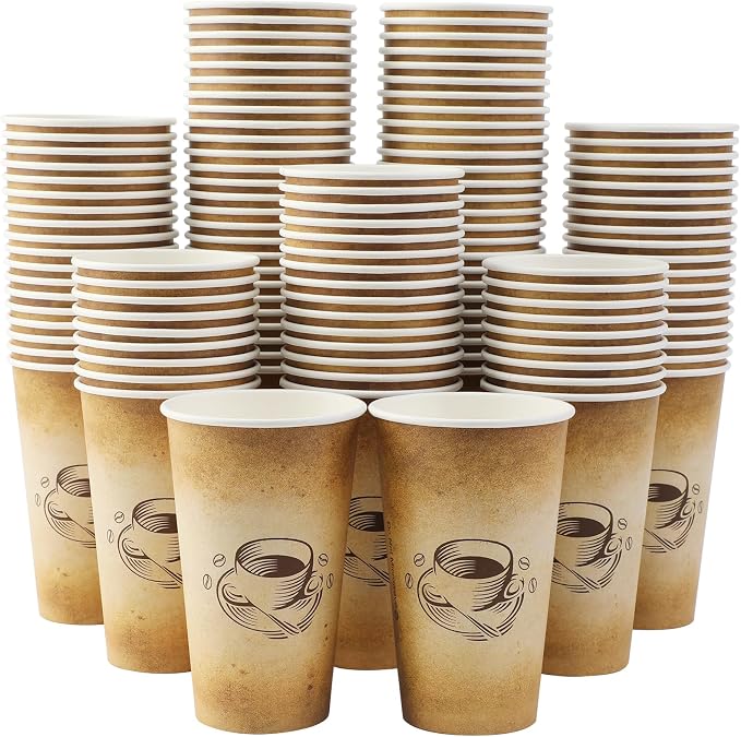 Clawsoff 180 Pack 16 oz Coffee Cups Disposable Hot Paper Cups | Disposable by BuyNow