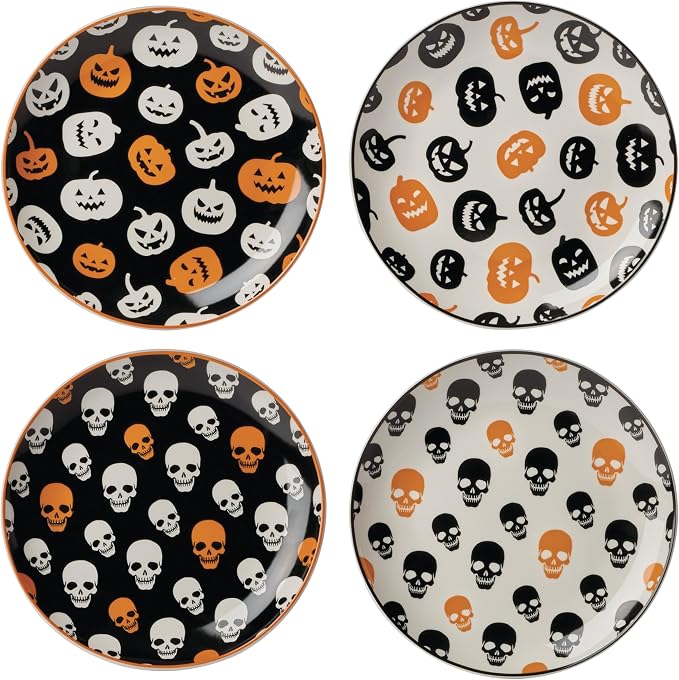 Oneida Dinnerware Set, Vintro Halloween Accent Plates, Dishwasher Safe by Oneida