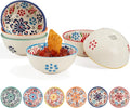BCS Ceramic Salsa Bowls Set of 6 Small Pinch Bowls for Dipping, Cooking Prep & Charcuterie Board, Soy Sauce Dish, Multicolor Handmade Decorative Mini Serving Dishes Dishwasher Safe (3.2''-3 oz)