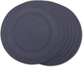 DII PVC Tabletop Collection Woven Indoor/Outdoor, Round Placemat Set, Stonewash by DII