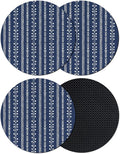 Vintage Striped Coasters Set of 4, Absorbent Coasters by Unknown