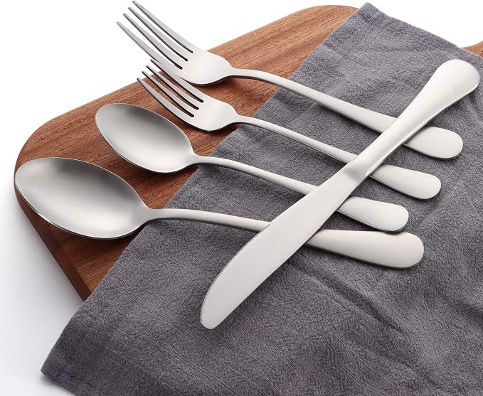 40 Piece Silverware Set, LIANYU Flatware Cutlery Set - Image 4