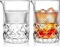 2pcs Cocktail Mixing Glass Bartender | 24oz Crystal Bar Stirring Glass | Old by Unknown
