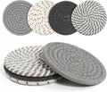 Coasters Set of 4 for Drinks, Cotton Woven 4 Colors Absorbent Boho Coasters for by krastmon