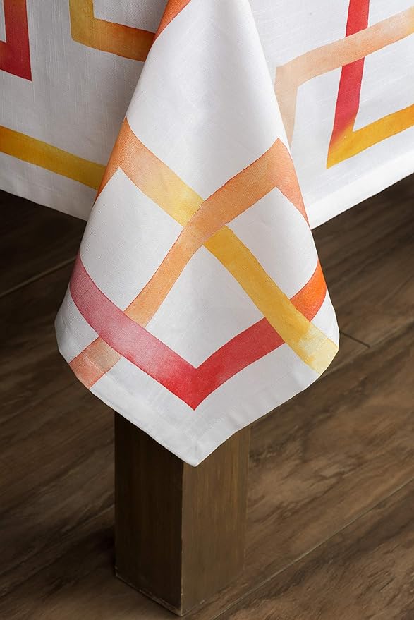Maison d' Hermine Table Cloth Rectangle Table 100% Cotton 60 x 108 Inches Tablecloth Reusable Decorative for Dining Room Farmhouse Home Valentines Day Decorations Spring Summer - Summer Maze