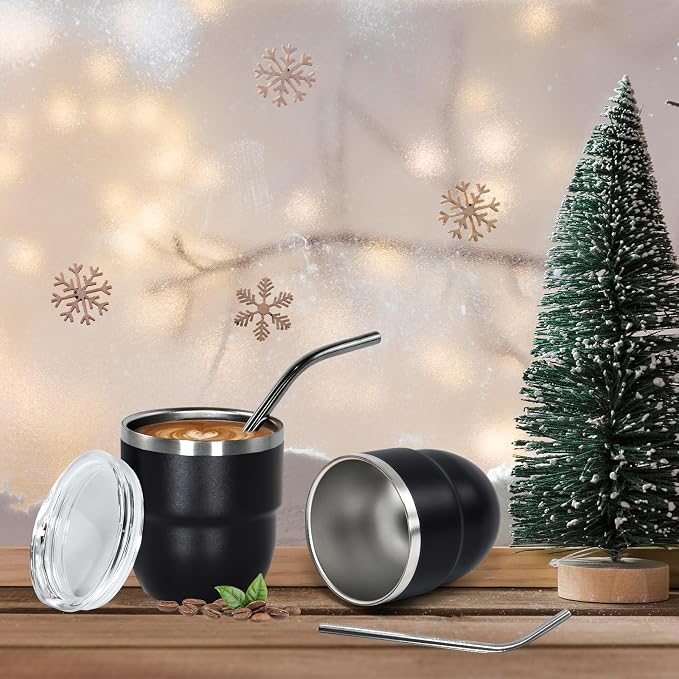 CHLJAR Espresso Cups, 4oz Insulated Espresso Cup Set of 2, Espresso Shot Cups - Image 6
