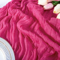 Hot Pink Cheesecloth Table Runner Wedding Baby Shower Home Decor | 35x120 by FEXIA