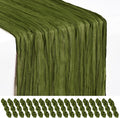 Showgeous 18 Pack Olive Green Cheesecloth Table Runner, 17 x 108 Inches | Boho by Showgeous