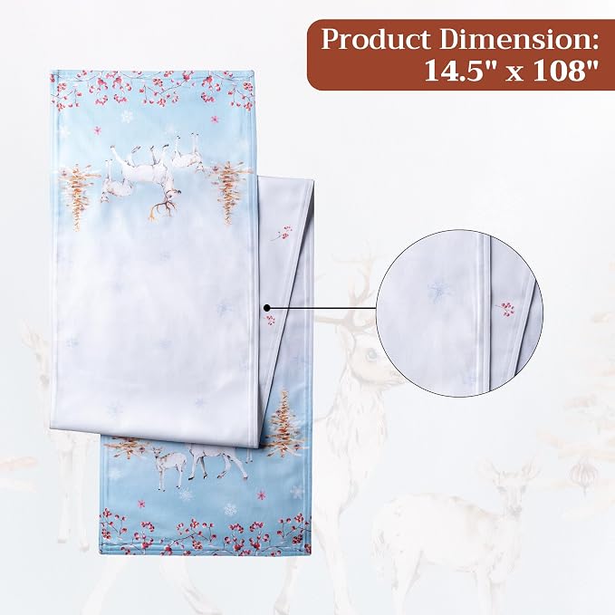 Maison d' Hermine Table Runner 100% Cotton 14.50" x 108" | Table Runners 108 - Image 7