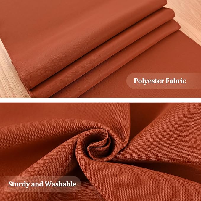 Wolkemer Farmhouse Rust Table Runner Dining Table Runners 60 Inches Long | - Image 4