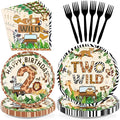 96Pcs Two Wild Birthday Party Supplies by Greencian