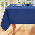 Smiry Rectangle Faux Linen Table Cloth, Waterproof Burlap Fabric Tablecloth, Washable Decorative Farmhouse Table Covers for Kitchen, Dining, Parties, 60x84, Indigo