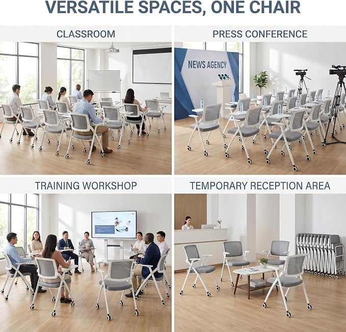 100 Pack Foldable Office Training Chairs - Image 3