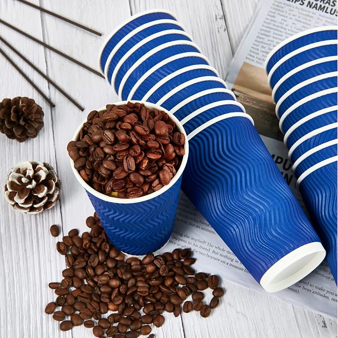 JollyPack Paper Coffee Cups, 16 oz, 60 Pack, Heat Resistant, Disposable - Image 7