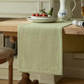 Burlap Style Farmhouse Table Runner, 14x72 Inches Light Sage Green | Thick by ZEEMARTONLINE