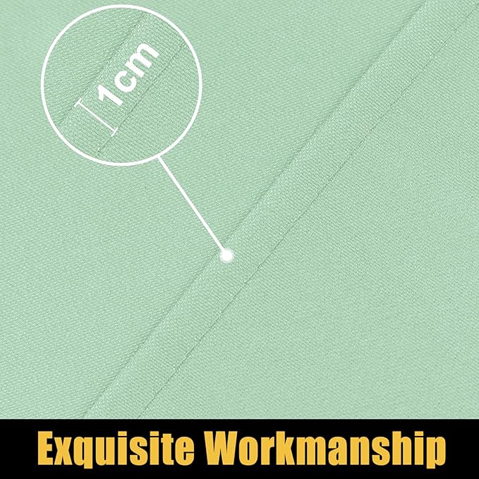 Smiry Rectangle Picnic Table Cloth, Waterproof Elastic Fitted Tablecloths for 6 Foot Tables, Washable Polyester Table Cover for Camping, Indoor and Outdoor (Green, 30"x72")