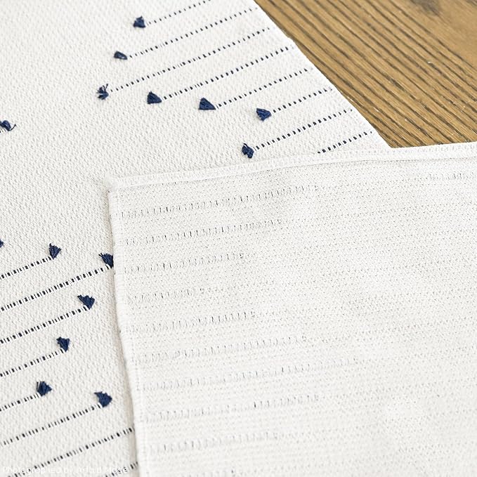 Artoid Mode Dark Blue Boho Table Runner - Image 8