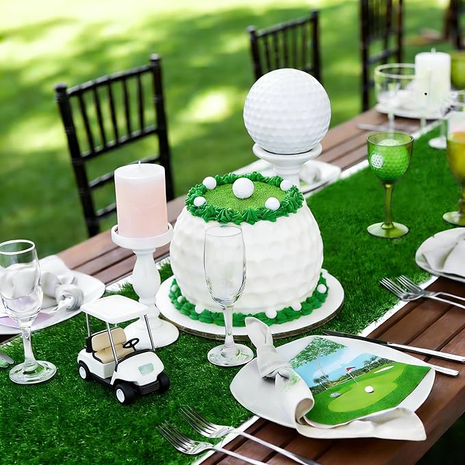 XLX TURF Green Artificial Grass Table Runner 12x144 Golf Party Decorations | - Image 3