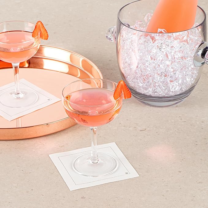 Restaurantware Coupe Cocktail Glasses 6 Count 8 Ounce Lead-Free Stemmed Drinkware Clear Glass Wide Bowl Elegant Design Sturdy Foot